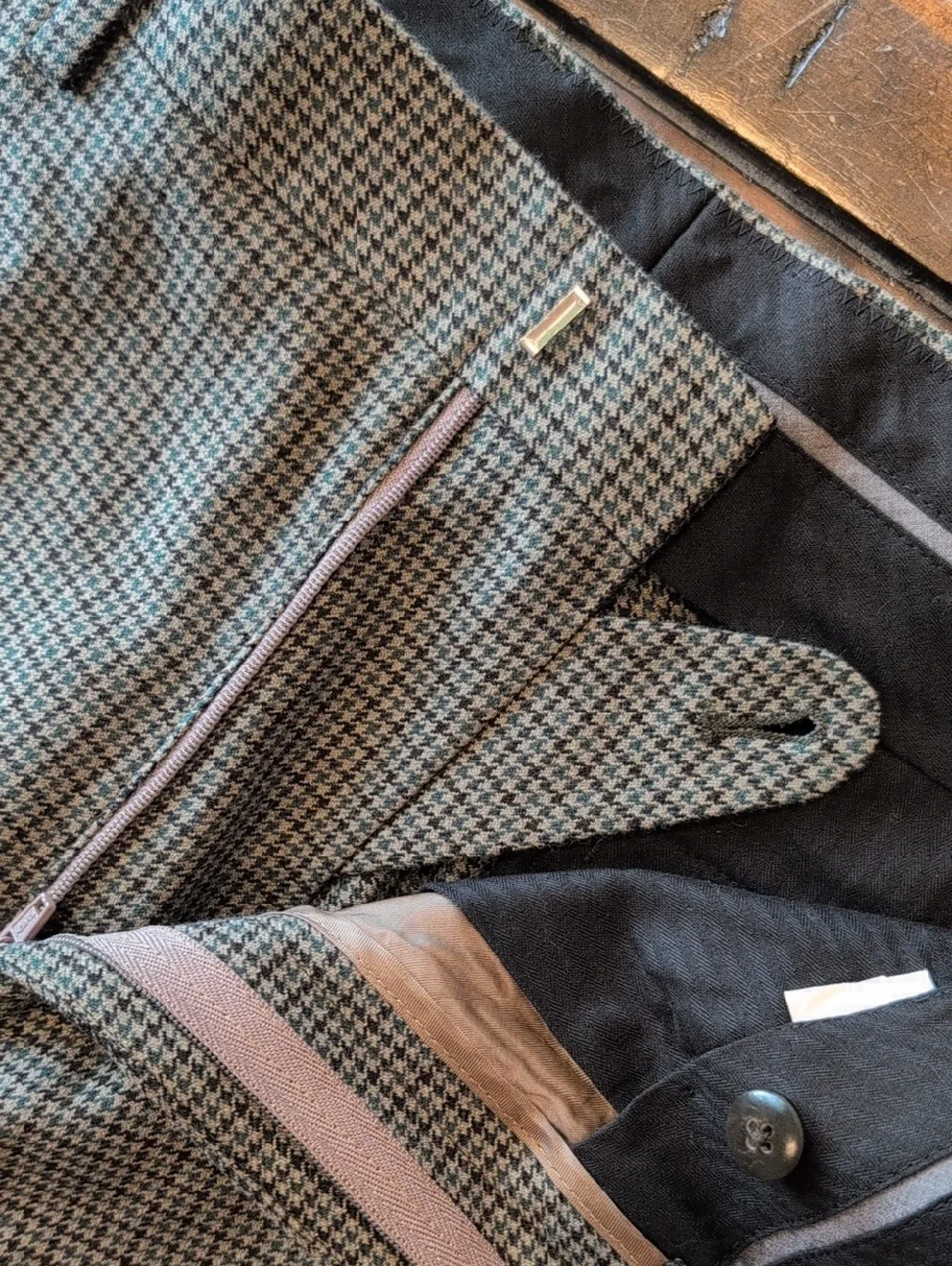 J. Crew Ludlow Slim Fit Trouser Houndstooth Moon British Cloth Wool 30x29.75